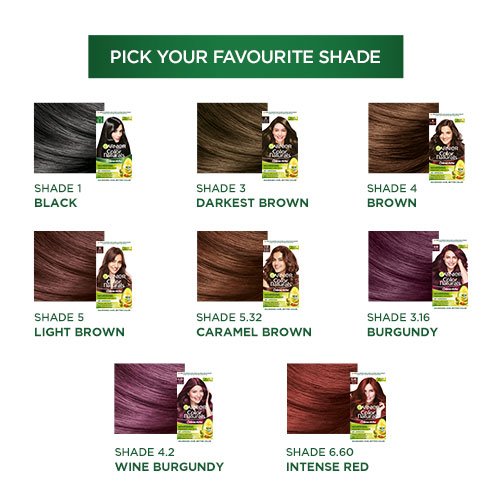 garnier color natural shades